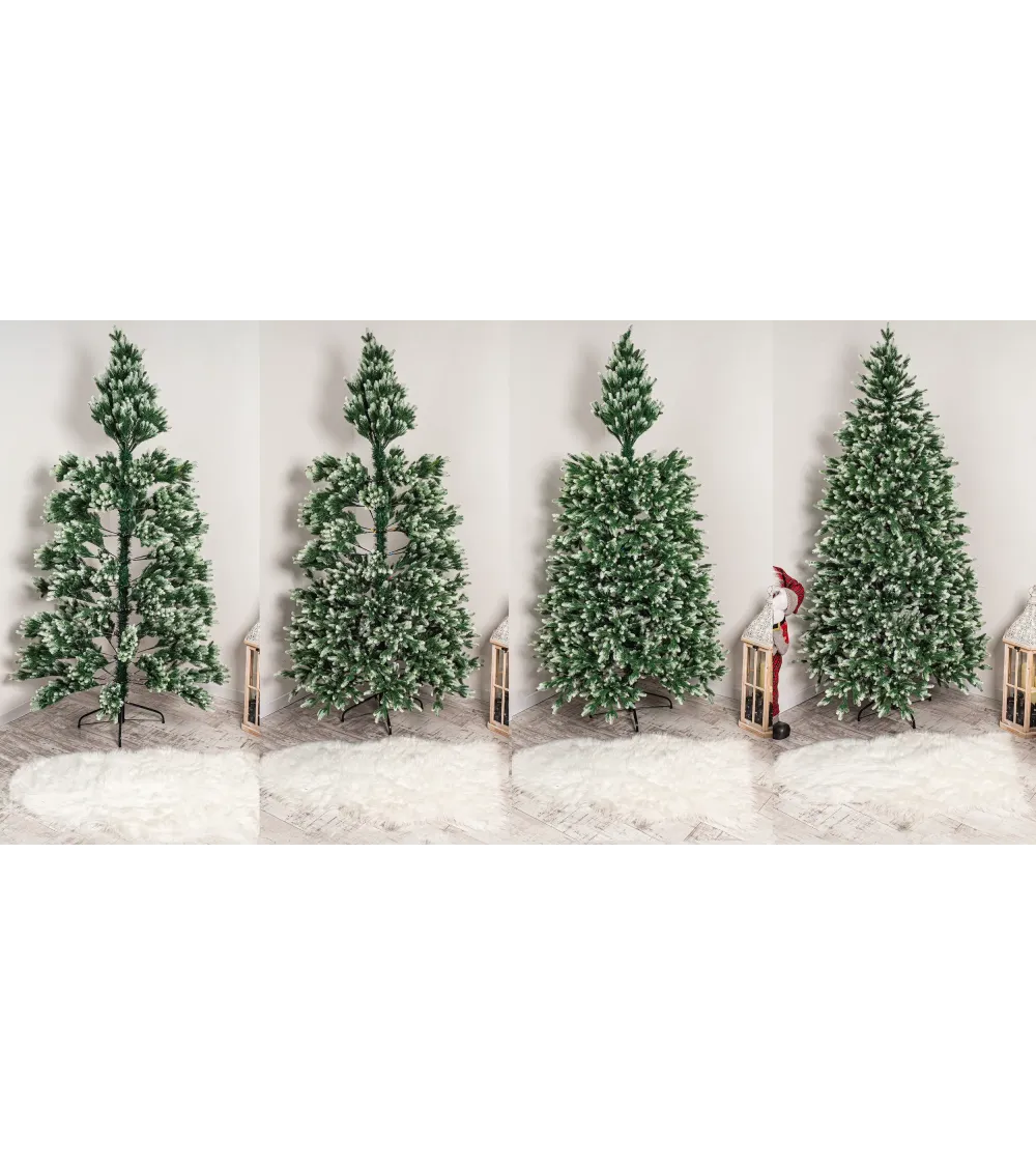 proces rozkładania choinki