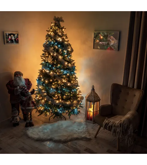 Choinka sztuczna PE11 180 cm FULL PE-aranżacja oświetlona