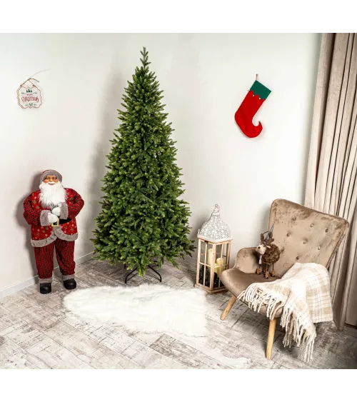 Choinka sztuczna z metalowym stojakiem 100% PE - Wysokość 180 cm - PE01 aranżacja