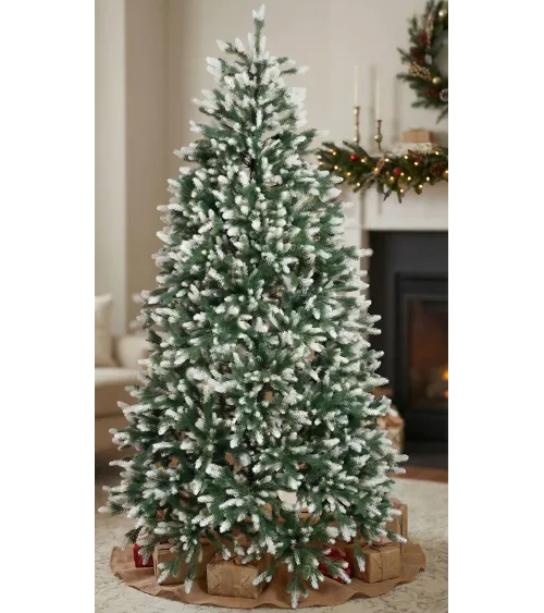 Choinka sztuczna ośnieżona PE07 220 cm - aranżacja